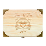 Personalisierte Hochzeitstruhe aus Holz