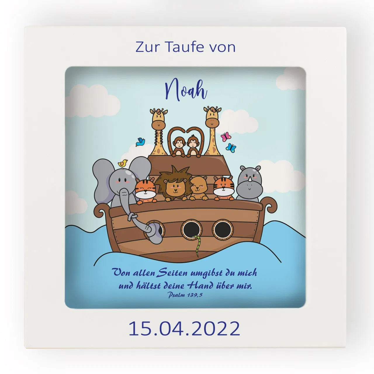 3D Bilderrahmen - Taufe - Arche Noah
