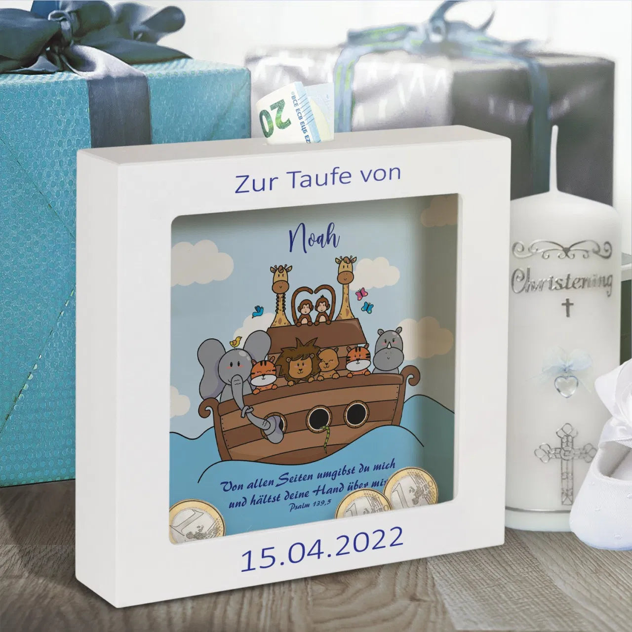 3D Bilderrahmen - Taufe - Arche Noah