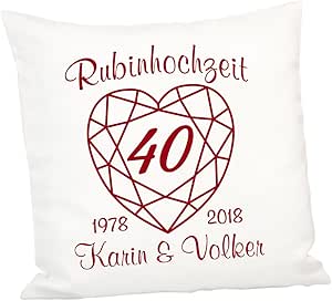 Kissen - Rubinhochzeit