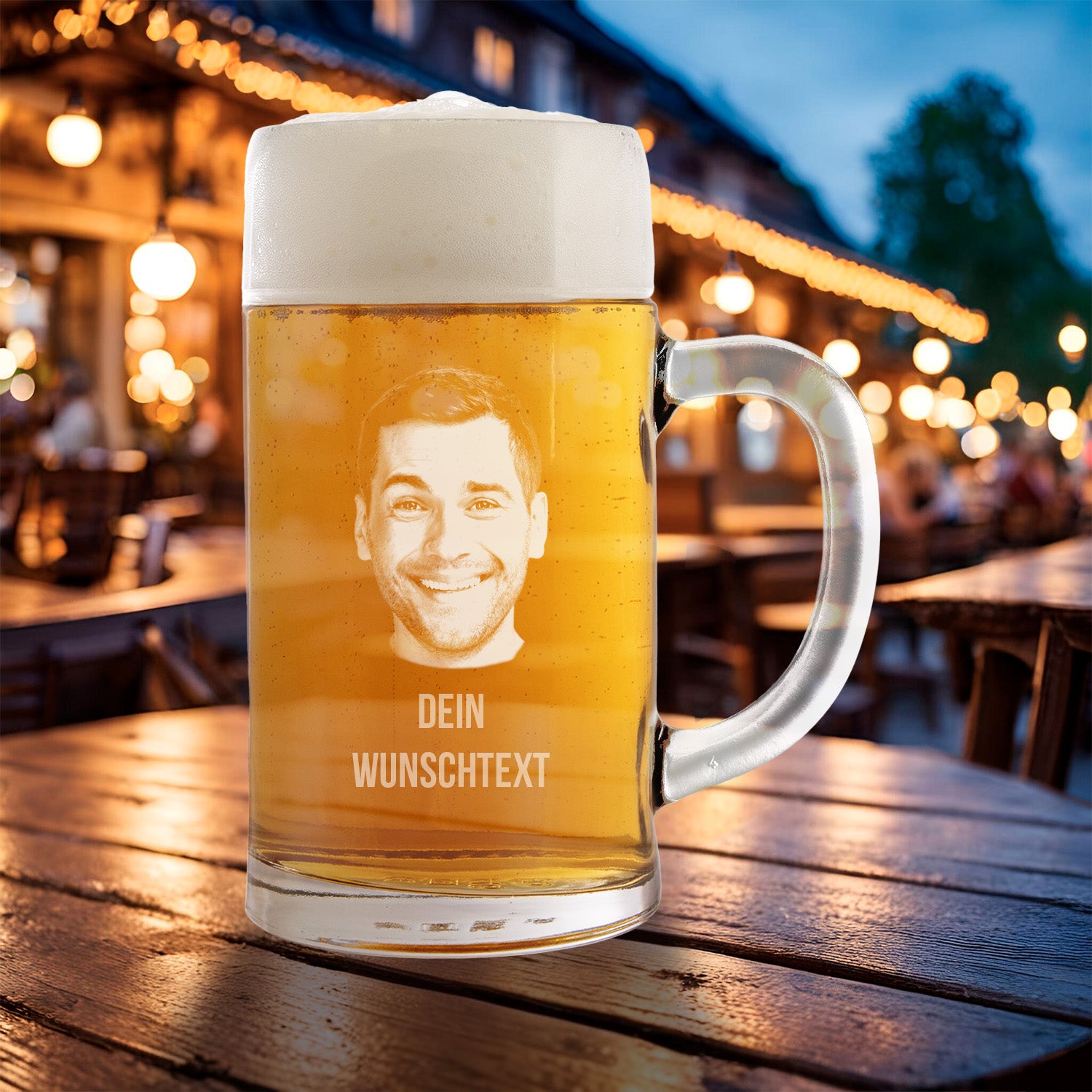 XXL Bierkrug mit deiner Fotogravur
