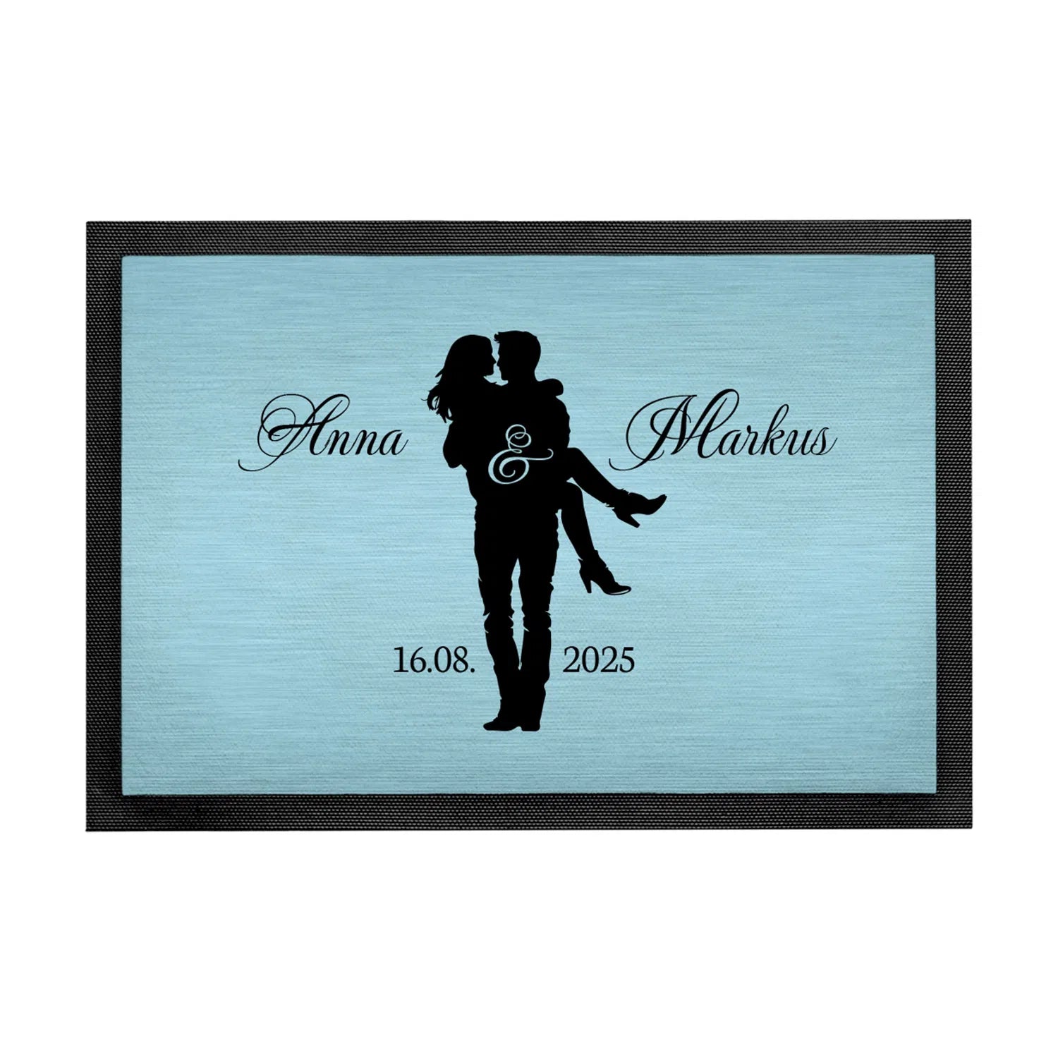 Fußmatte - Hochzeitspaar Blau