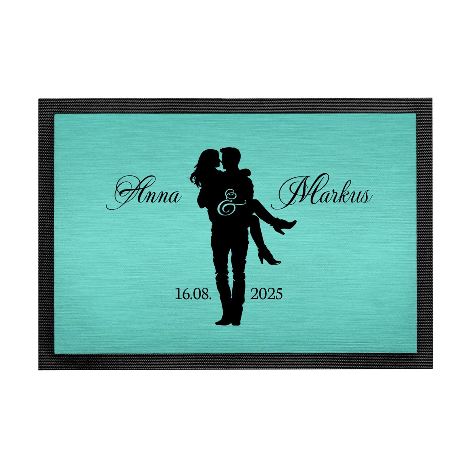 Fußmatte - Hochzeitspaar Türkis