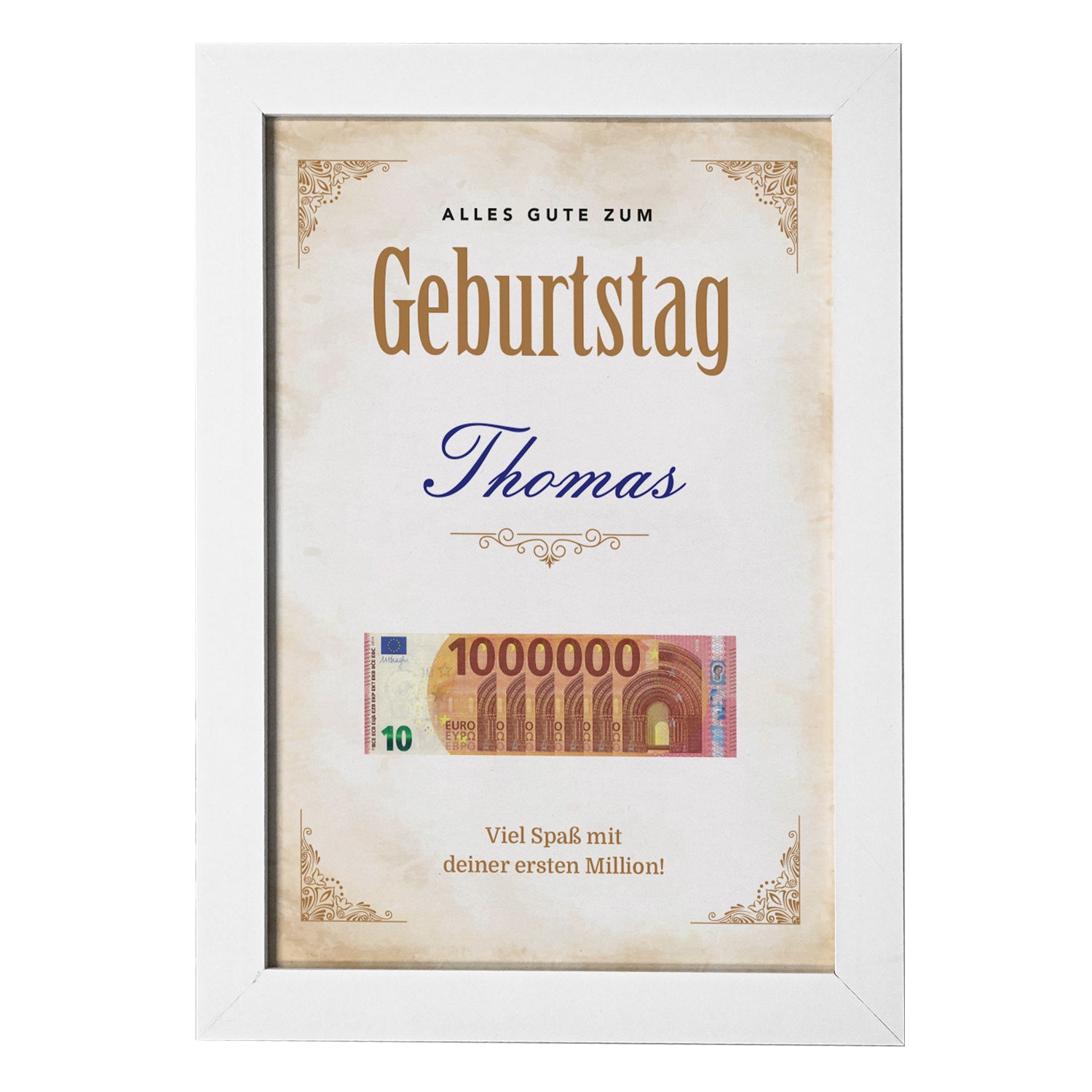 Geldgeschenk zum Geburtstag - 1. Million