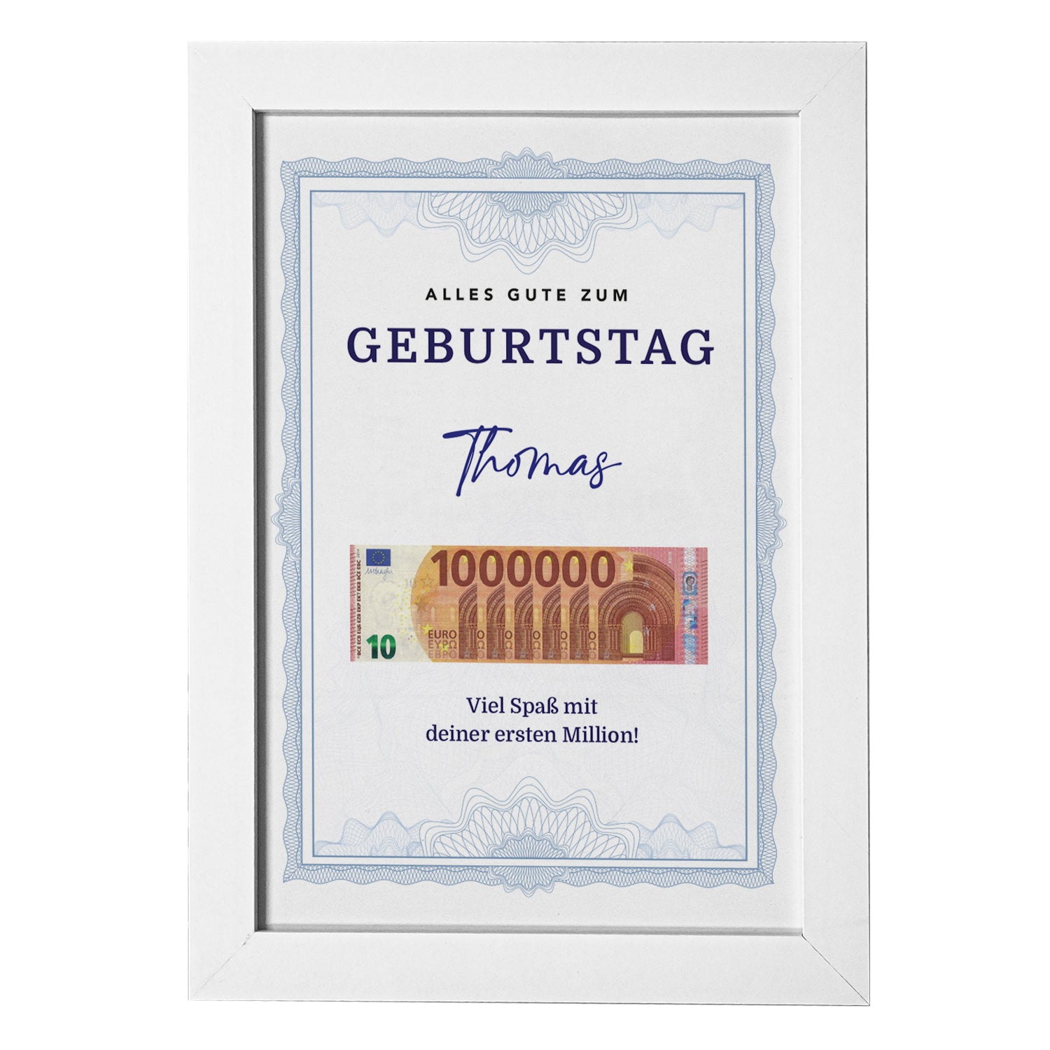 Geldgeschenk zum Geburtstag - 1. Million