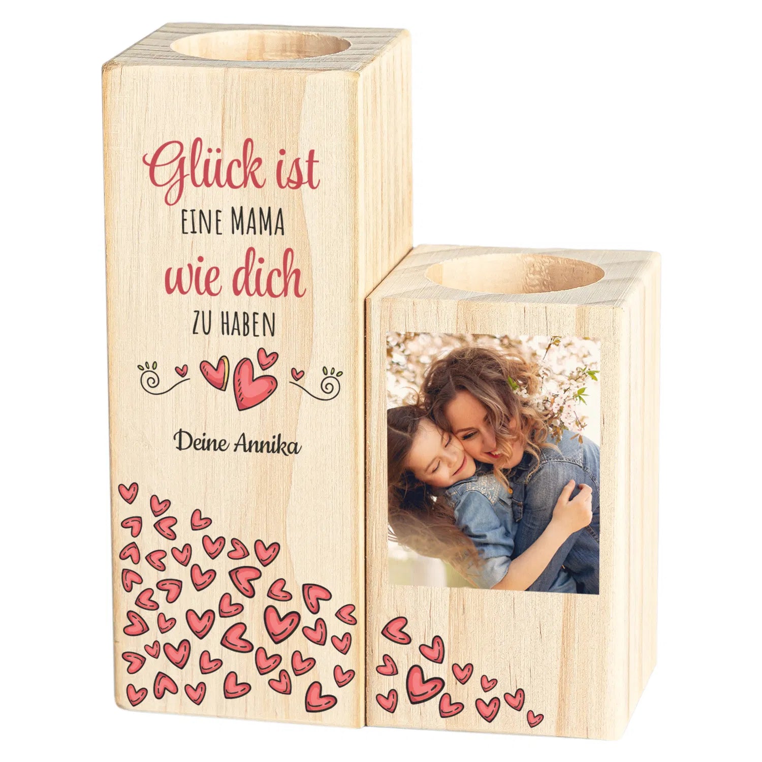 persönliches Kerzenständer-Paar zum Muttertag
