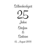 Laterne mit Gravur - Silberhochzeit
