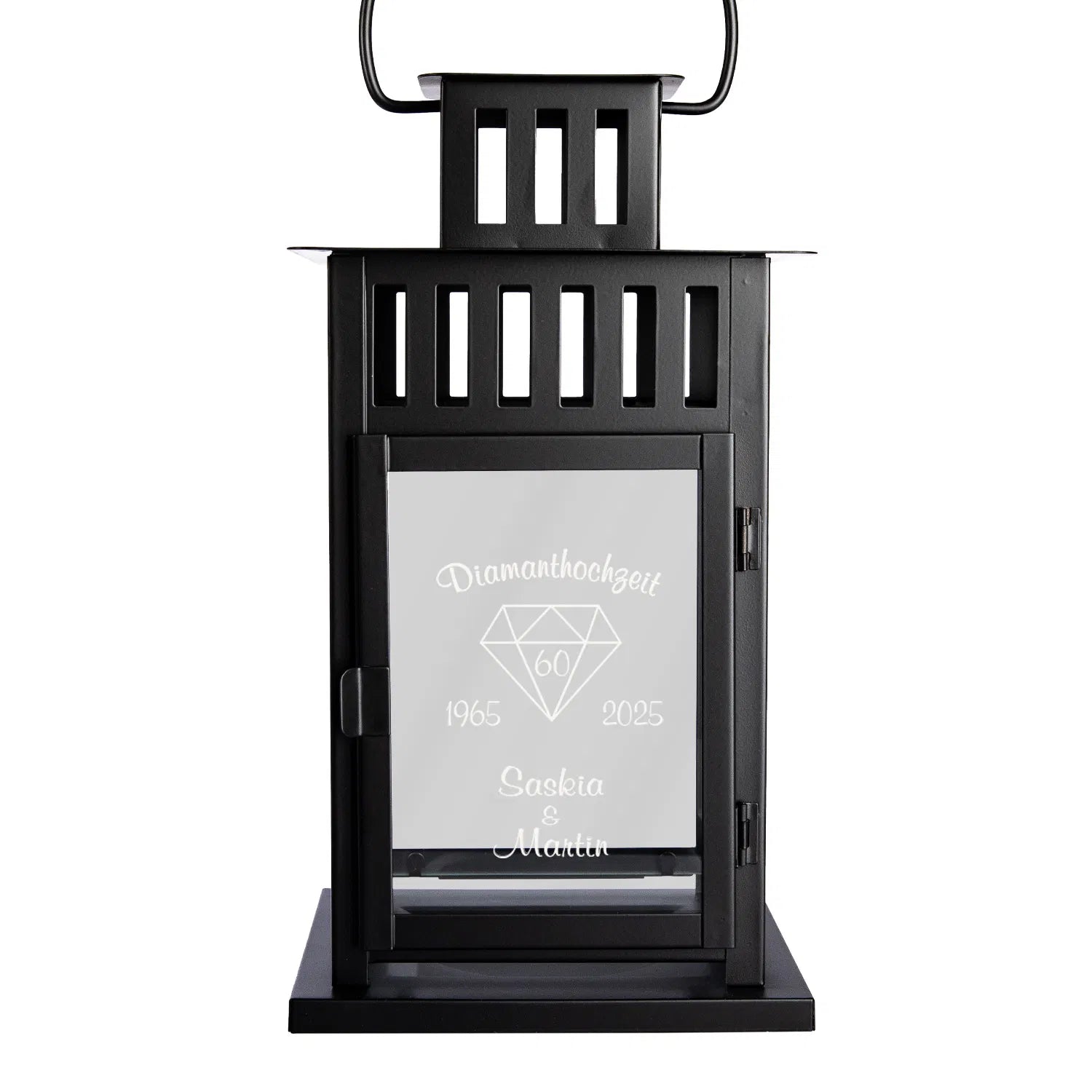 Laterne mit Gravur - Diamantene Hochzeit