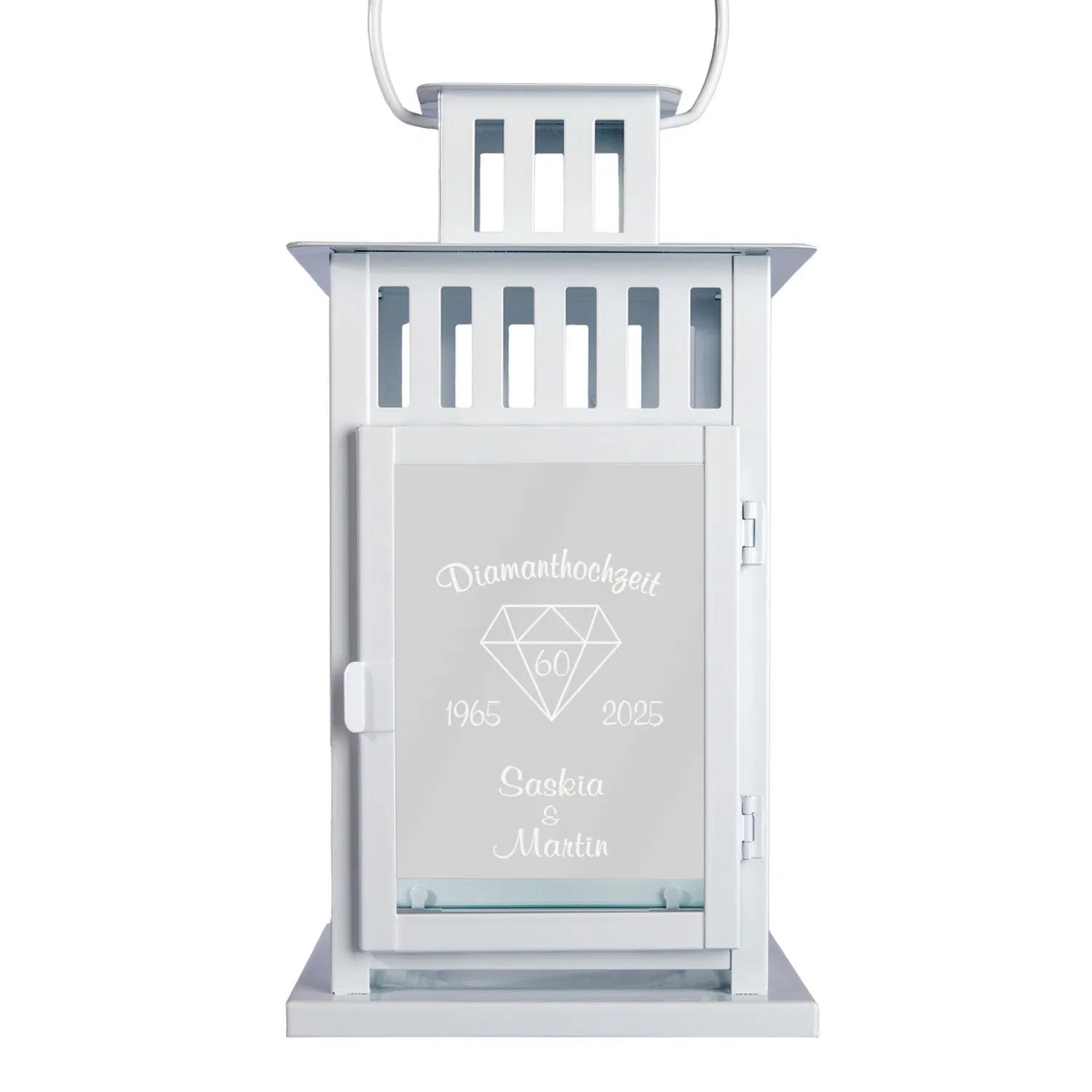 Laterne mit Gravur - Diamantene Hochzeit