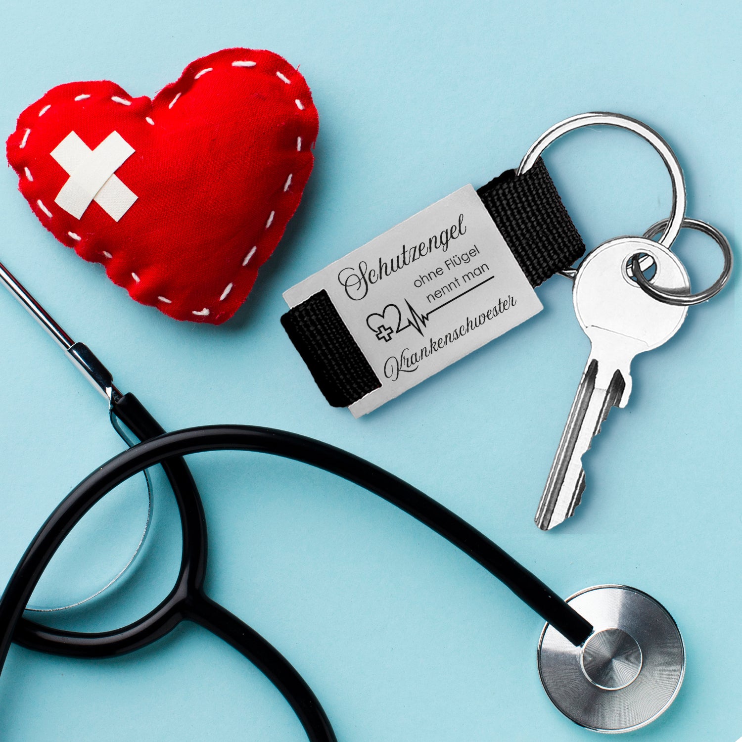 Schlüsselanhänger - Schutzengel ohne Flügel nennt man Krankenschwester