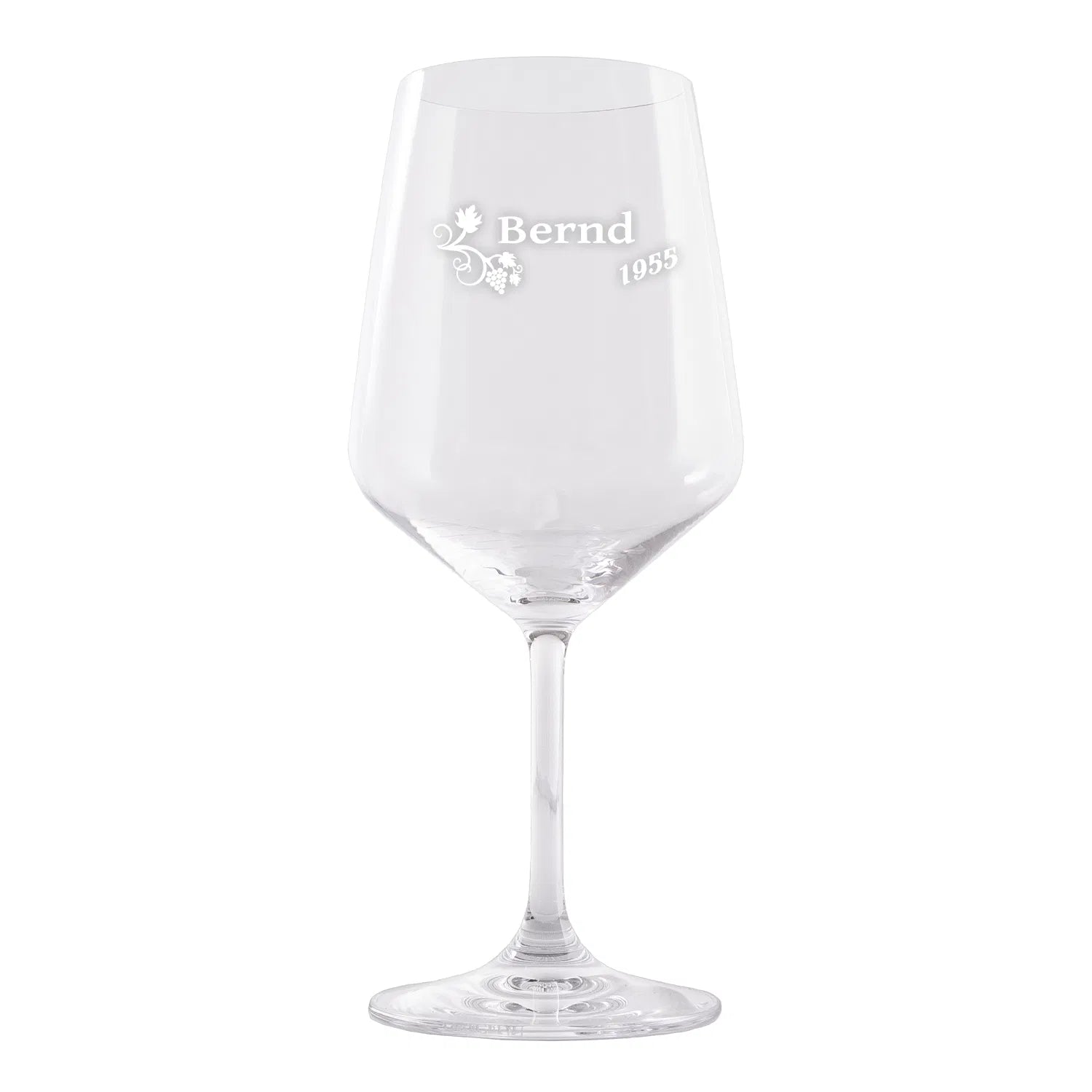 Weinglas -Weinrebe - mit Namen