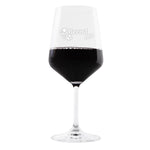 Weinglas -Weinrebe - mit Namen