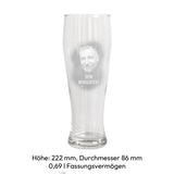 Weizenbierglas - Fotogravur