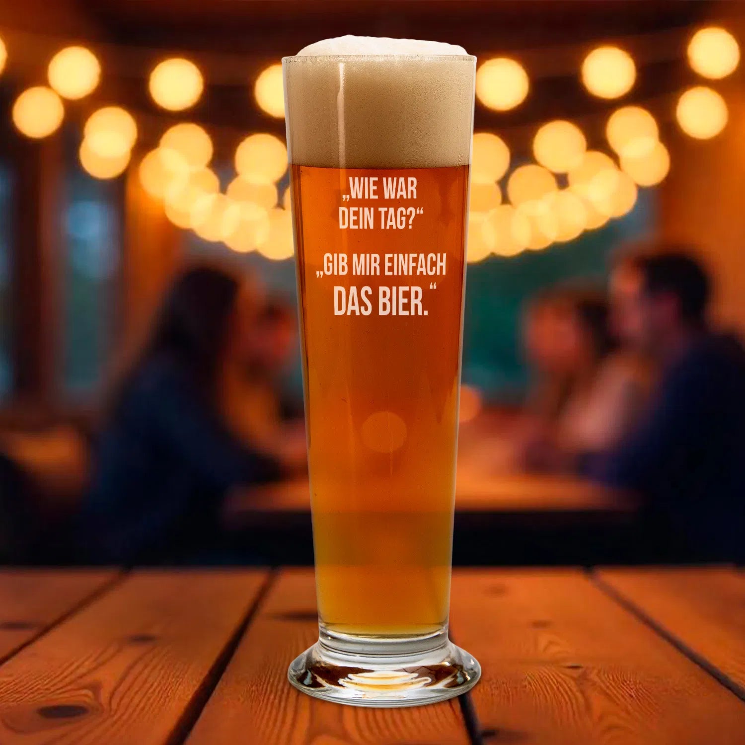 Weizenbierglas - Dein Tag mit Personalisierung