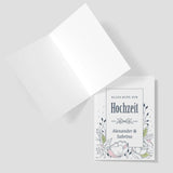 Grußkarte zur Hochzeit - Floral