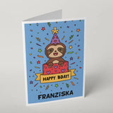 Grußkarte zum Geburtstag - Faultier