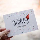 Grußkarte zum Geburtstag Birthday Hütchen