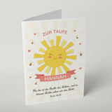Grußkarte zur Taufe - Sonne