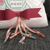 Personalisiertes Kissen Hochzeitsauto für Geldscheine