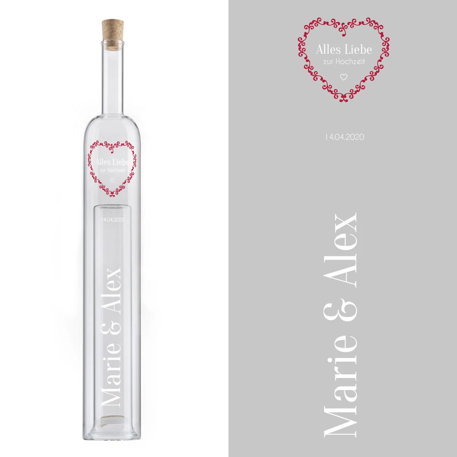 Hohlraumflasche - Hochzeit