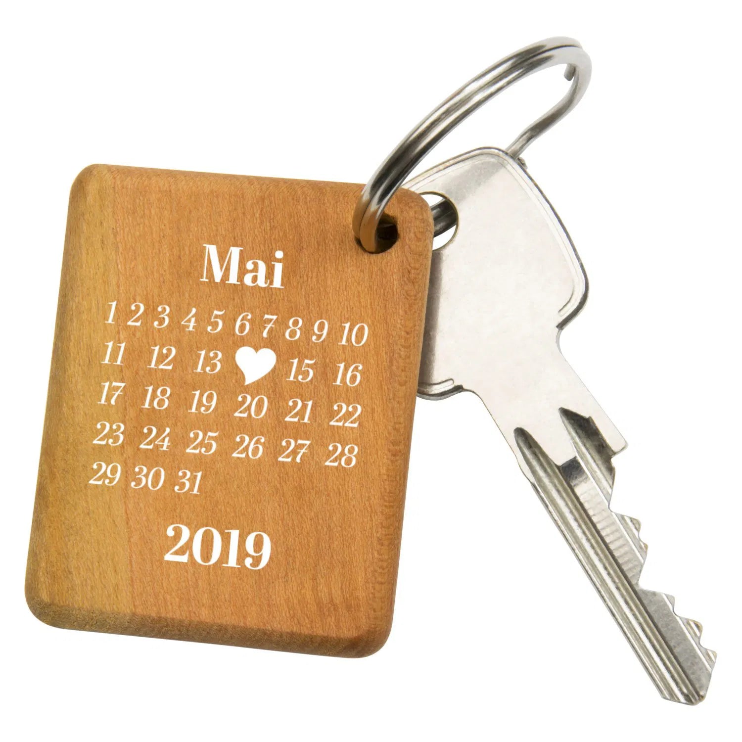 Holz Schlüsselanhänger - Schönster Tag mit Foto
