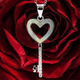 Halskette - Schlüssel mit Strass 925er Silber
