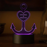 LED Deko Anker mit Personalisierung