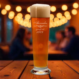 persönliches Geschenk für Männer- personalisiertes Weizenglas mit Namensgravur- Geschenk für Bierliebhaber