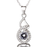 Halskette - Tropfen mit Zirkonia 925er Silber